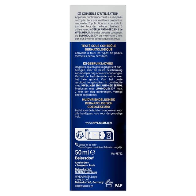 4006000024141 - Nivea Men - Crème Visage Homme Anti-Taches Anti-Âge