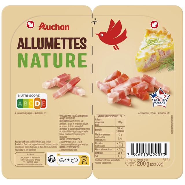 3596710494941 - Auchan - Allumettes Nature