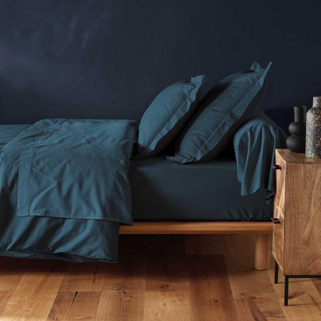 3574386445641 - Douceur D Interieur - Drap housse bleu 2 personnes