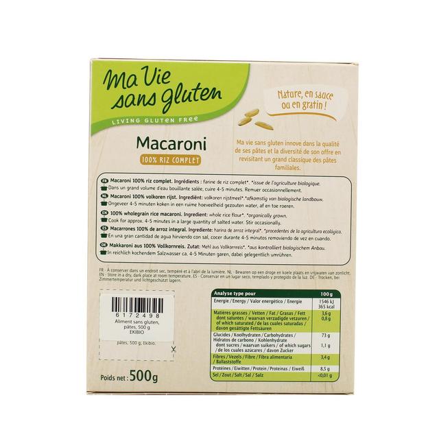 3380380096341 - Ma Vie Sans Gluten - Macaroni riz complet bio sans gluten