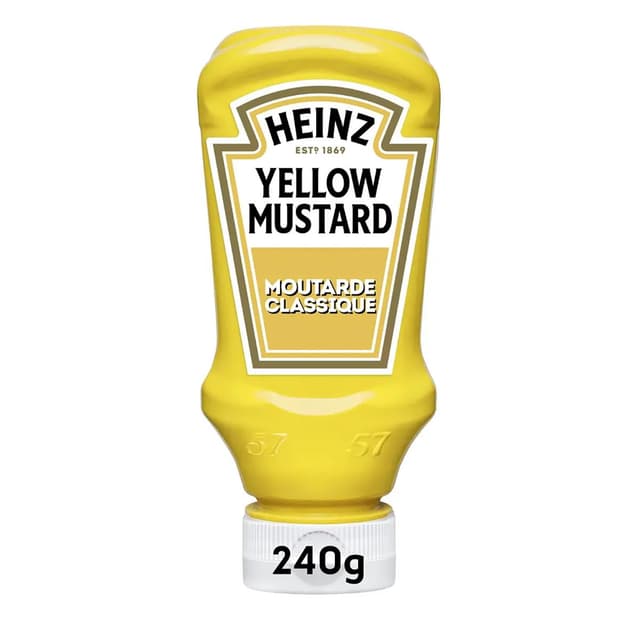 0000087157741 - Heinz - Yellow mustard classic - Moutarde classique en flacon souple squeeze Top Down