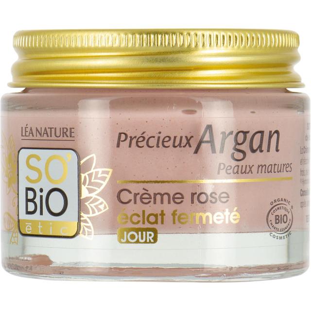 3517360018141 - SO'BIO ETIC - Crème rose éclat fermeté jour, Précieux Argan Peaux Matures