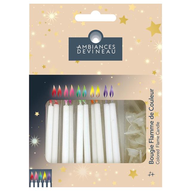 3482356828441 - Ambiances Devineau - Bougies flammes couleurs d'anniversaire