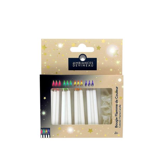 3482356828441 - Ambiances Devineau - Bougies flammes couleurs d'anniversaire