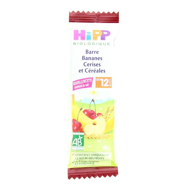 4062300259041 - Hipp - Sachet de Barres Bananes Cerises et Céréales, bio dès 12 mois