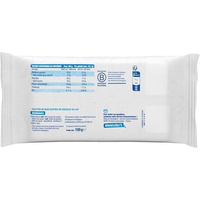 3229820769141 - Bjorg - Galettes de maïs chocolat au lait bio