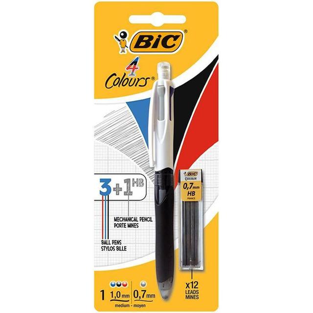 3086123449541 - Bic - Stylo-bille 3 couleurs + 1 crayon