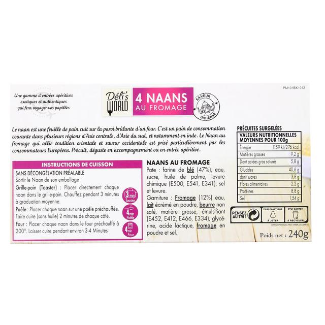 3760184010642 - Déli's World - Naans au Fromage