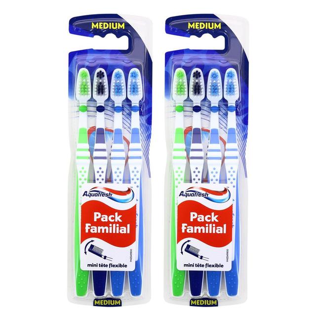 2050000341342 - Aquafresh - Brosses à dents medium mini tête flexible