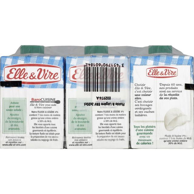 3451790601842 - Elle&Vire - Crème 4% Mg Extra Légère Fluide UHT