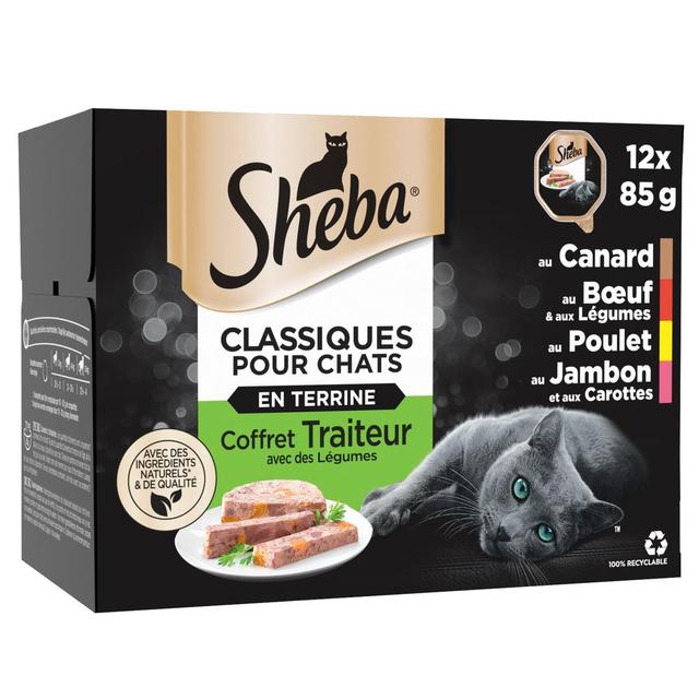 3065890121942 - Sheba - Classiques - Barquettes en Terrine Traiteur avec des Légumes pour chat