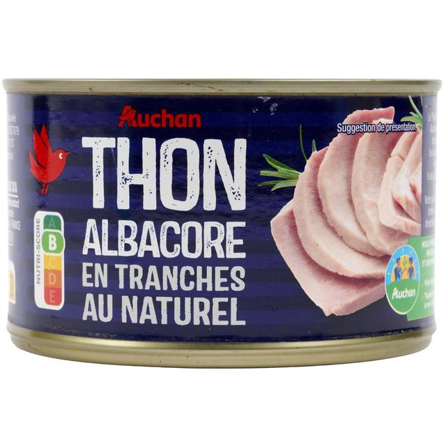 3596710091942 - Auchan - Thon albacore en tranches au naturel