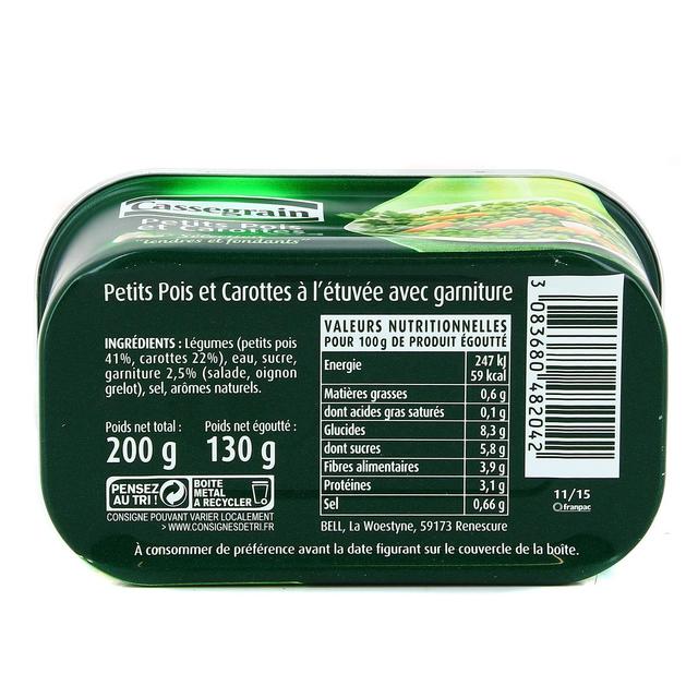 3083680482042 - Cassegrain - Petits pois carottes tendres et fondants