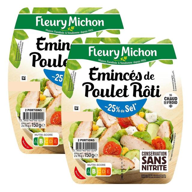 2050000392542 - Fleury Michon - Emincés de Poulet Rôti Taux de Sel Réduit