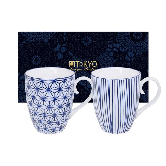 8719323533042 - Tokyo Design Studio - Coffret 2 Mugs Nippon Blue Star & line