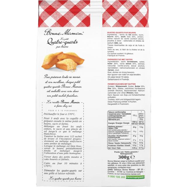3178530404142 - Bonne Maman - Petit quatre-quarts pur beurre x10