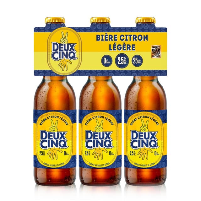 3770034726142 - La Deux Cinq - Bière aromatisée citron légère 2,5°