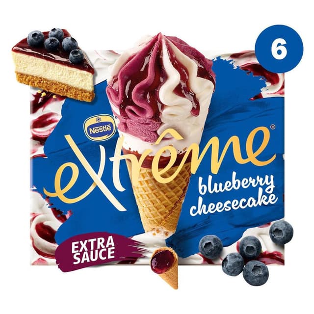 3274664278342 - Extrême - Cône Cheesecake Myrtille
