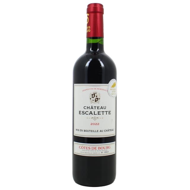 3348008849342 - Côtes de Bourg AOC - Château Escalette