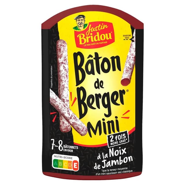 3449860429342 - Justin Bridou - Baton de Berger Mini Saucissons à la Noix de Jambon