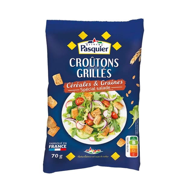 3182189999942 - Pasquier - Croûtons grillés céréales et graines spéciale salade