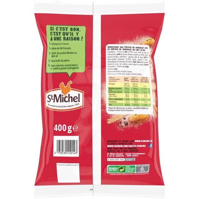 3178530410143 - St Michel - Petite madeleine aux pépites de chocolat