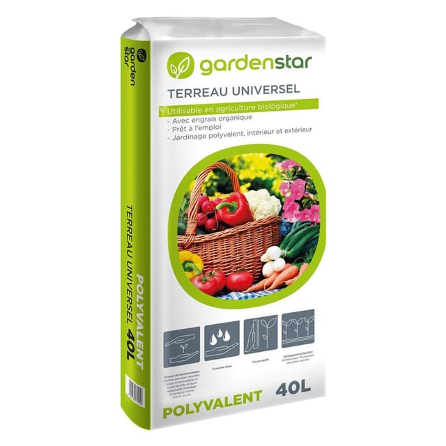 3254565770343 - Gardenstar - Terreau Universel utilisable en agriculture biologique