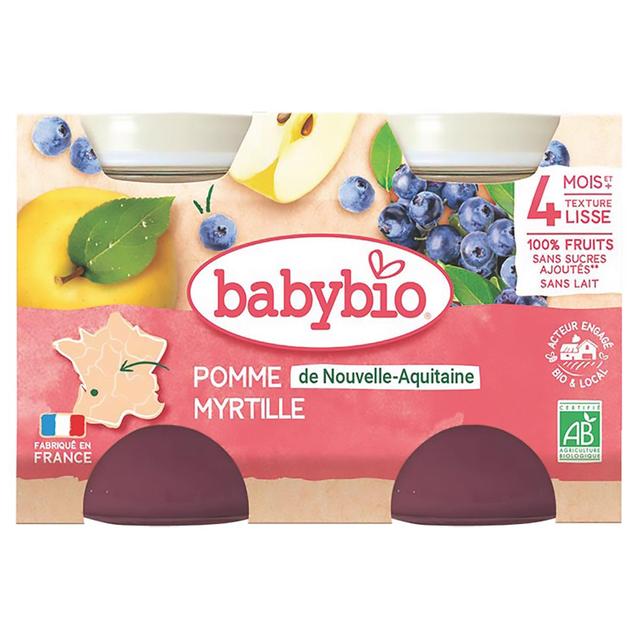 3288131510743 - Babybio - Pomme, Myrtille Bio Pot Bébé Dès 4 mois
