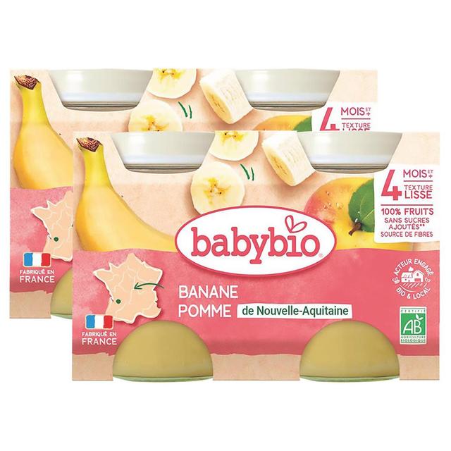 2050000312243 - Babybio - Banane, Pomme d'Aquitaine Bio Pot Bébé Dès 4 mois