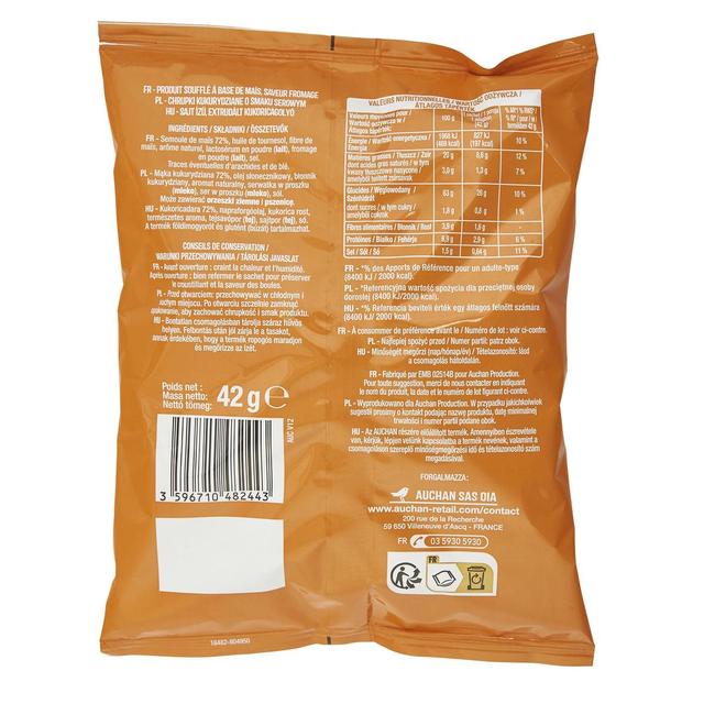 3596710482443 - Auchan - Biscuits soufflés au fromage