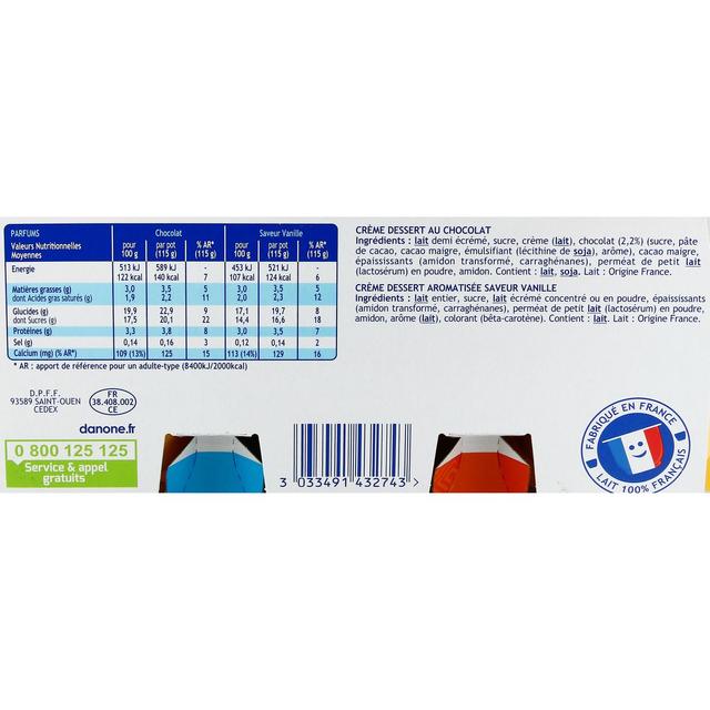 3033491432743 - Danette - Crème Dessert Chocolat Vanille