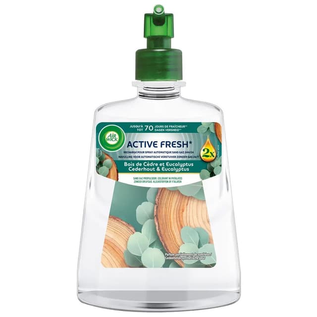 3665468302843 - Air Wick - Désodorisant Recharge Automatique Active Fresh Bois de Cèdre et Eucalyptus