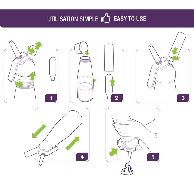 3485990493143 - Mastrad - Siphon 0.5L mousse chaude et froide