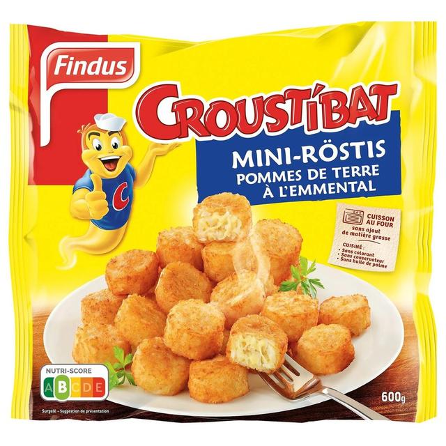 3599741003243 - Findus - Mini röstis Croustibat- Pommes de terre à l'emmental