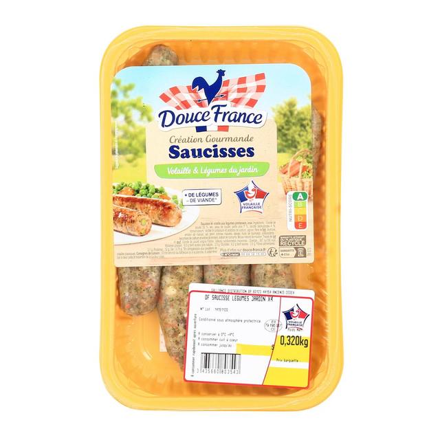 3435660803543 - Douce France - Saucisse Volaille & Légumes du Jardin