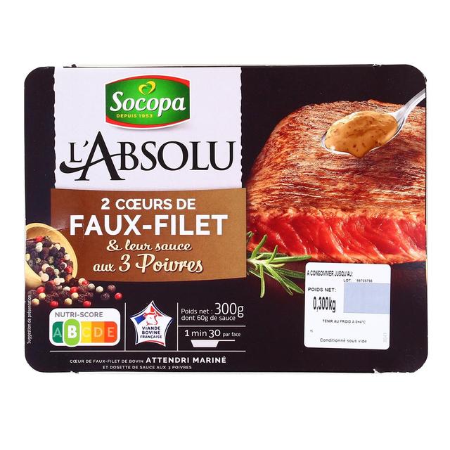 3039050354143 - Socopa - L'Absolu - Coeurs de Faux Filet Marinés aux 3 Poivres