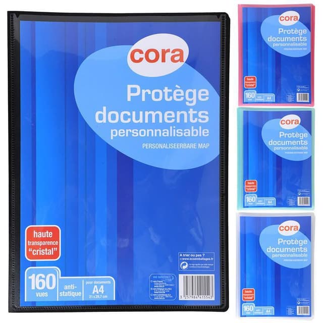 3257984415543 - Cora - Protège-documents A4 21x29,7 cm