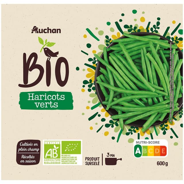 3596710455843 - Auchan BIO - Haricots verts bio