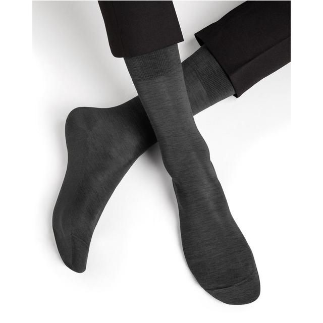 3501350226043 - Bleuforêt - 2 paires de mi chaussettes fil d'écosse Gris Anthracite