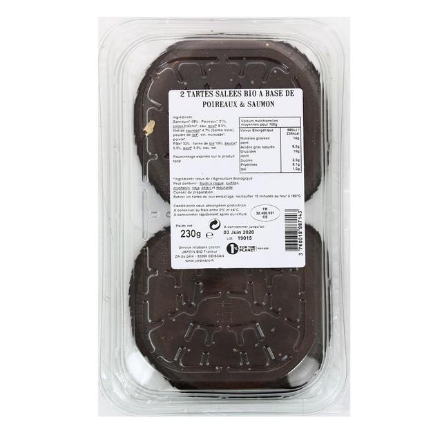 3760018887143 - Jardin Bio Etic - Tartes Poireau & Saumon, Bio, 230g