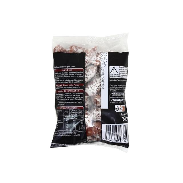 3596710438143 - Auchan - Mini Saucissons Secs