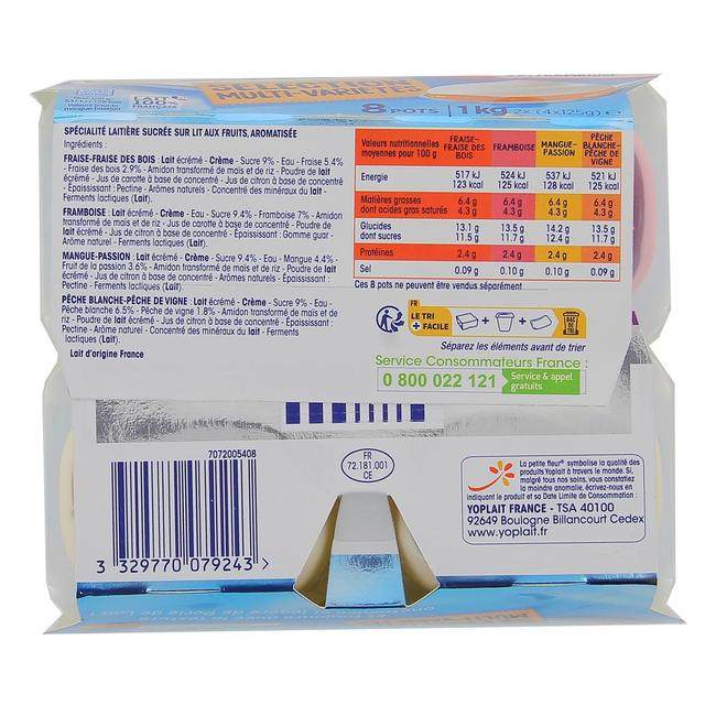 3329770079243 - Perle de lait - Yaourt sur lit de fruits panachés