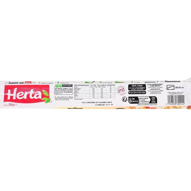 3154230600244 - Herta - Pâte Feuilletée Réctangulaire, Tarte en Or