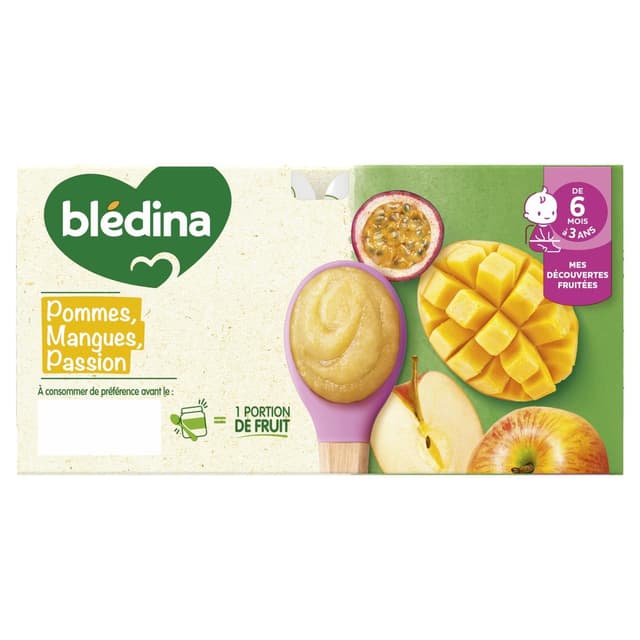 3041091400444 - Blédina - Pommes, Mangue, Passion Coupelle Bébé Dès 8 mois