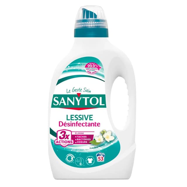 3045206381444 - Sanytol - Lessive Liquide Désinfectante Fleur Blanche