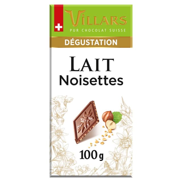 7610036002744 - Villars - Tablette Chocolat au Lait éclat de Noisette