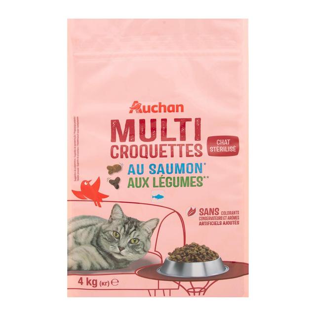 3596710523344 - Auchan - Croquettes saumon et légumes pour chat stérilisé