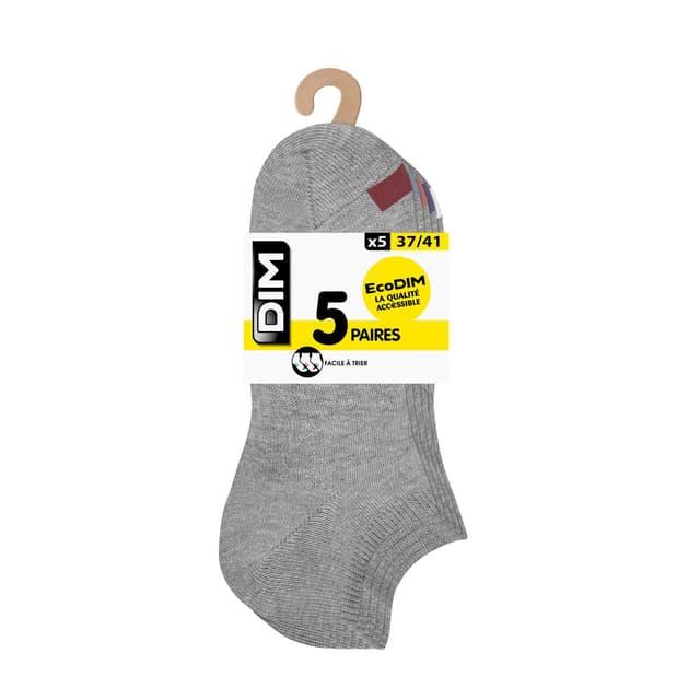 3610863203844 - Dim - Socquettes femme grise x5