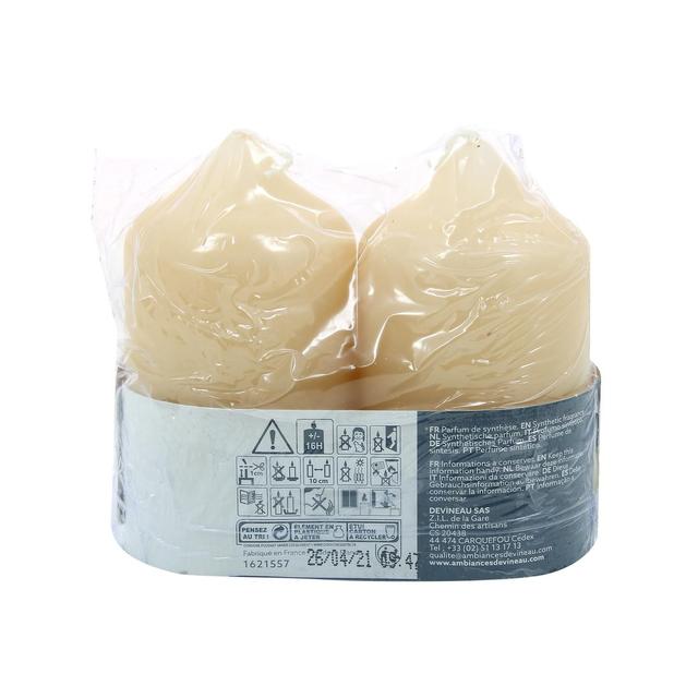 3482356614655 - Ambiances Devineau - 2 bougies cylindrique Vanille de Madagascar