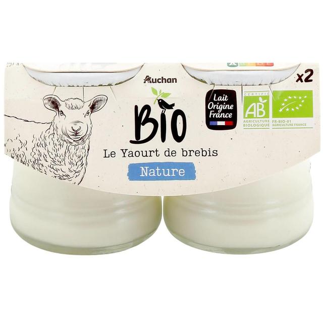 3596710355044 - Auchan BIO - Yaourt au lait de brebis nature bio